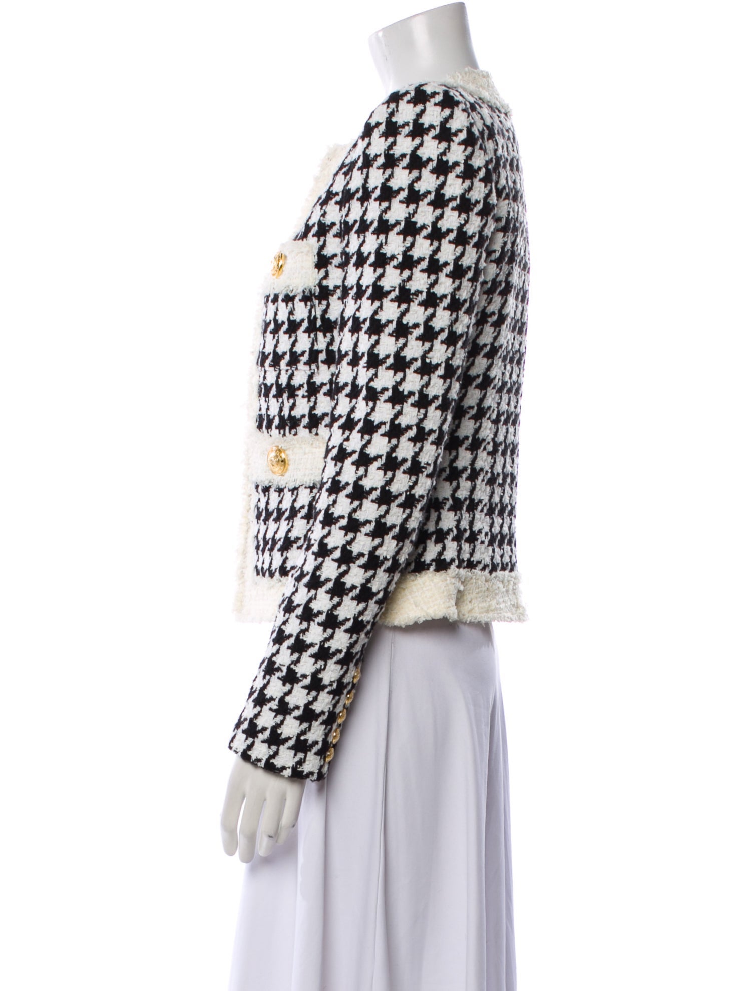 Balmain Houndstooth Print Evening Jacket