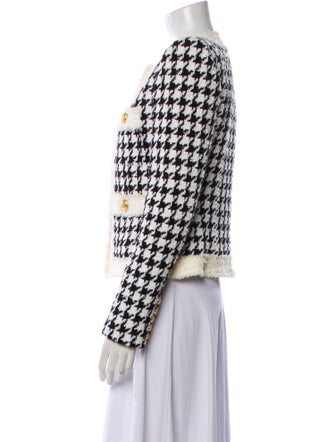 Balmain Houndstooth Print Evening Jacket