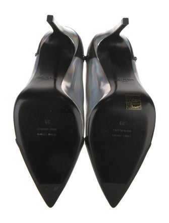 Balmain Leather Colorblock Pattern Western Boots