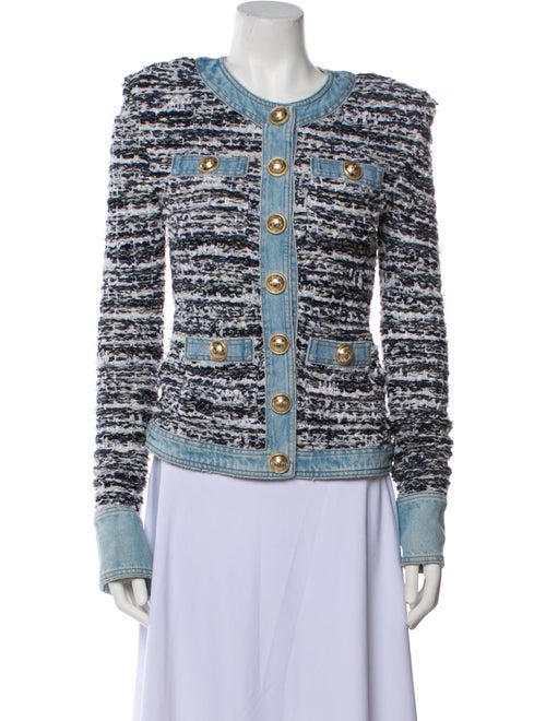 Balmain Tweed Pattern Evening Jacket