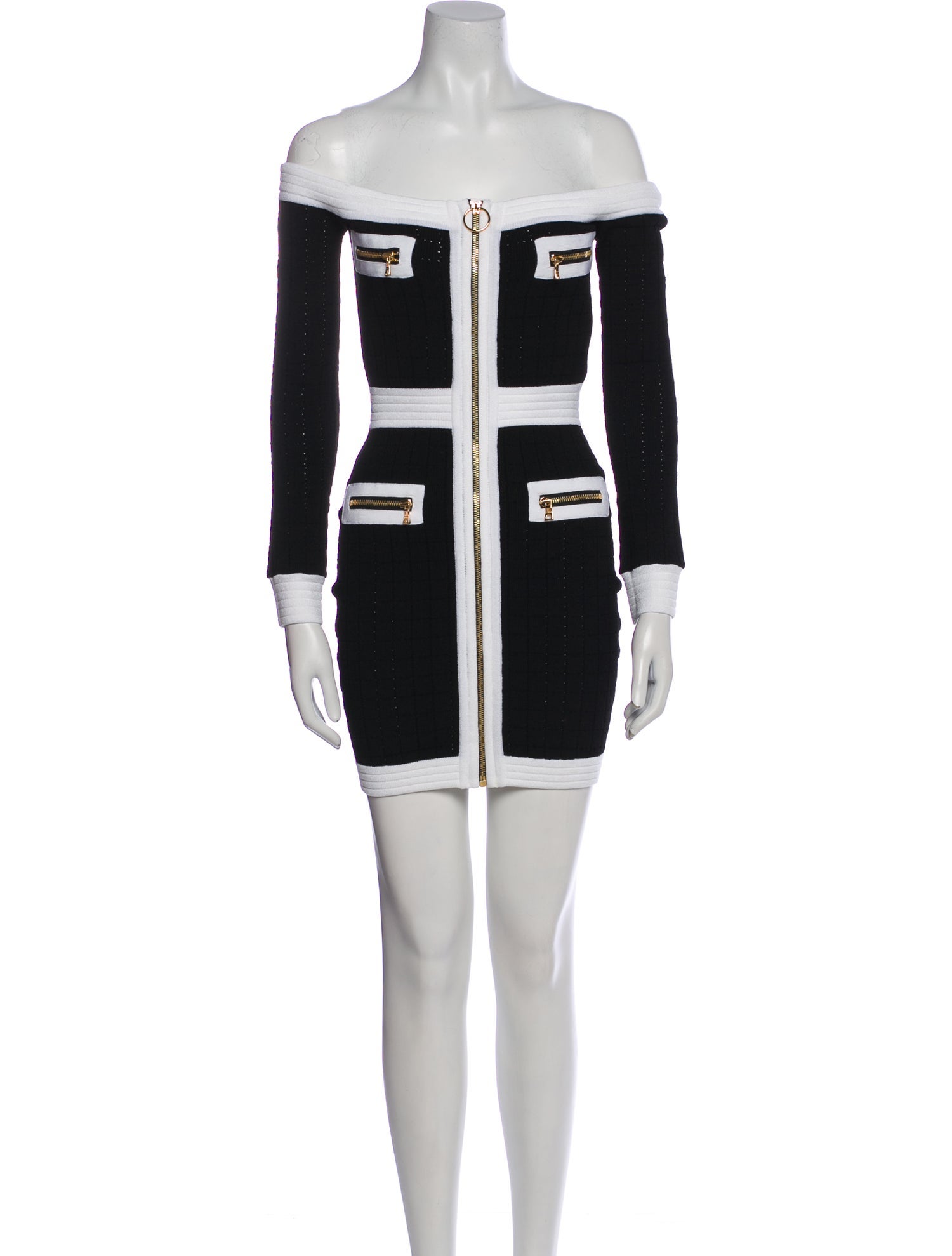 Balmain Striped Mini Dress w/ Tags