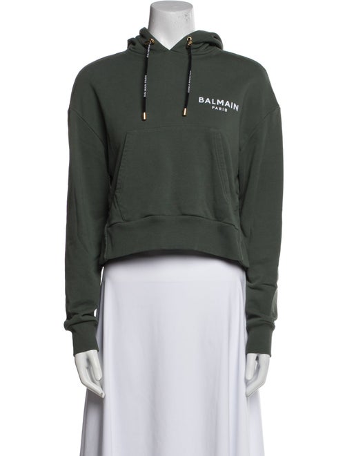 Balmain Graphic Print Crew Neck Sweatshirt