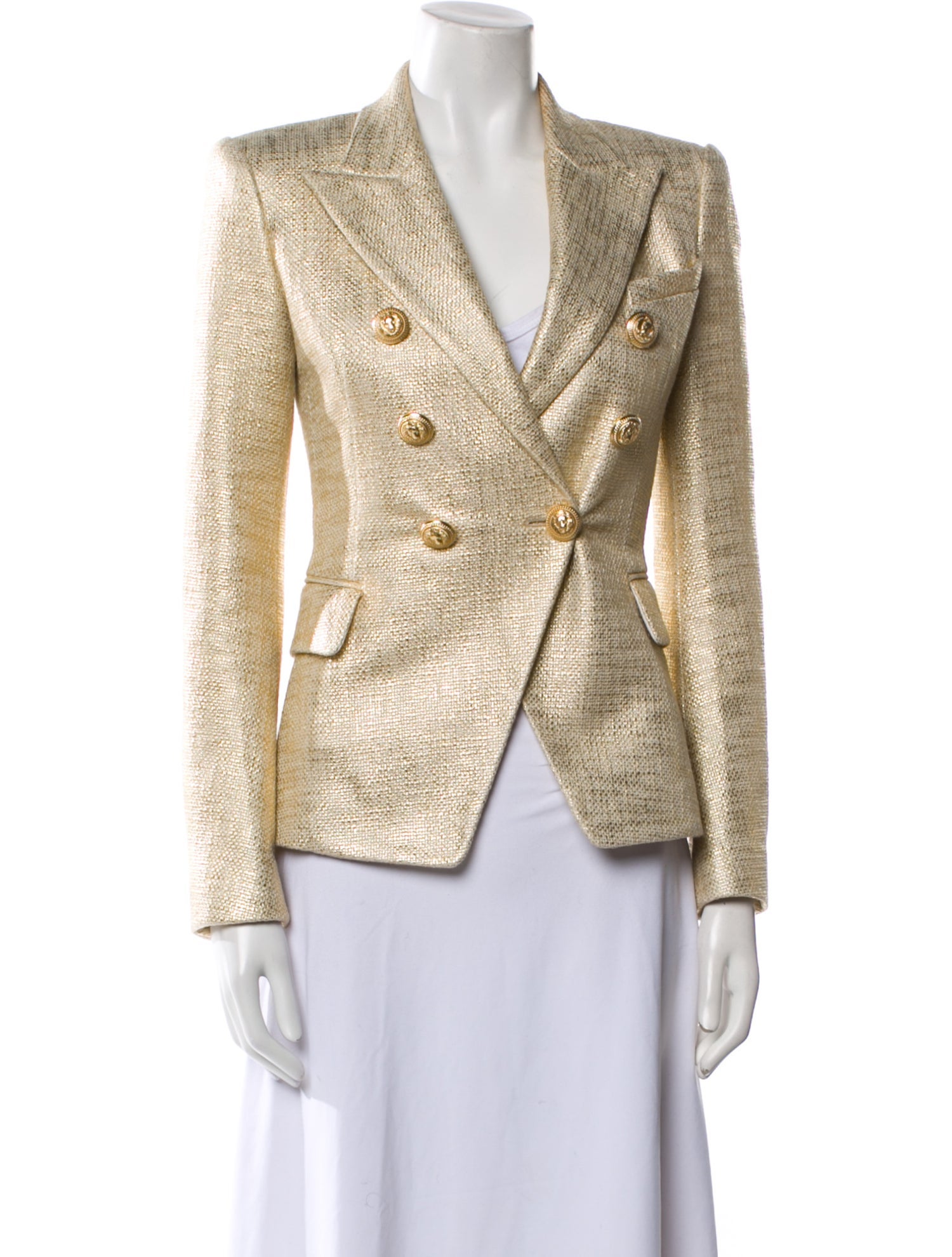 Balmain Tweed Pattern Blazer