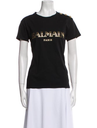 Balmain Graphic Print Crew Neck T-Shirt