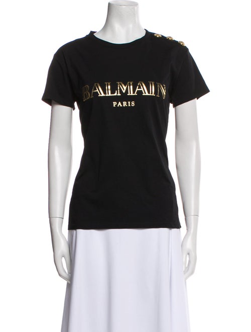 Balmain Graphic Print Crew Neck T-Shirt
