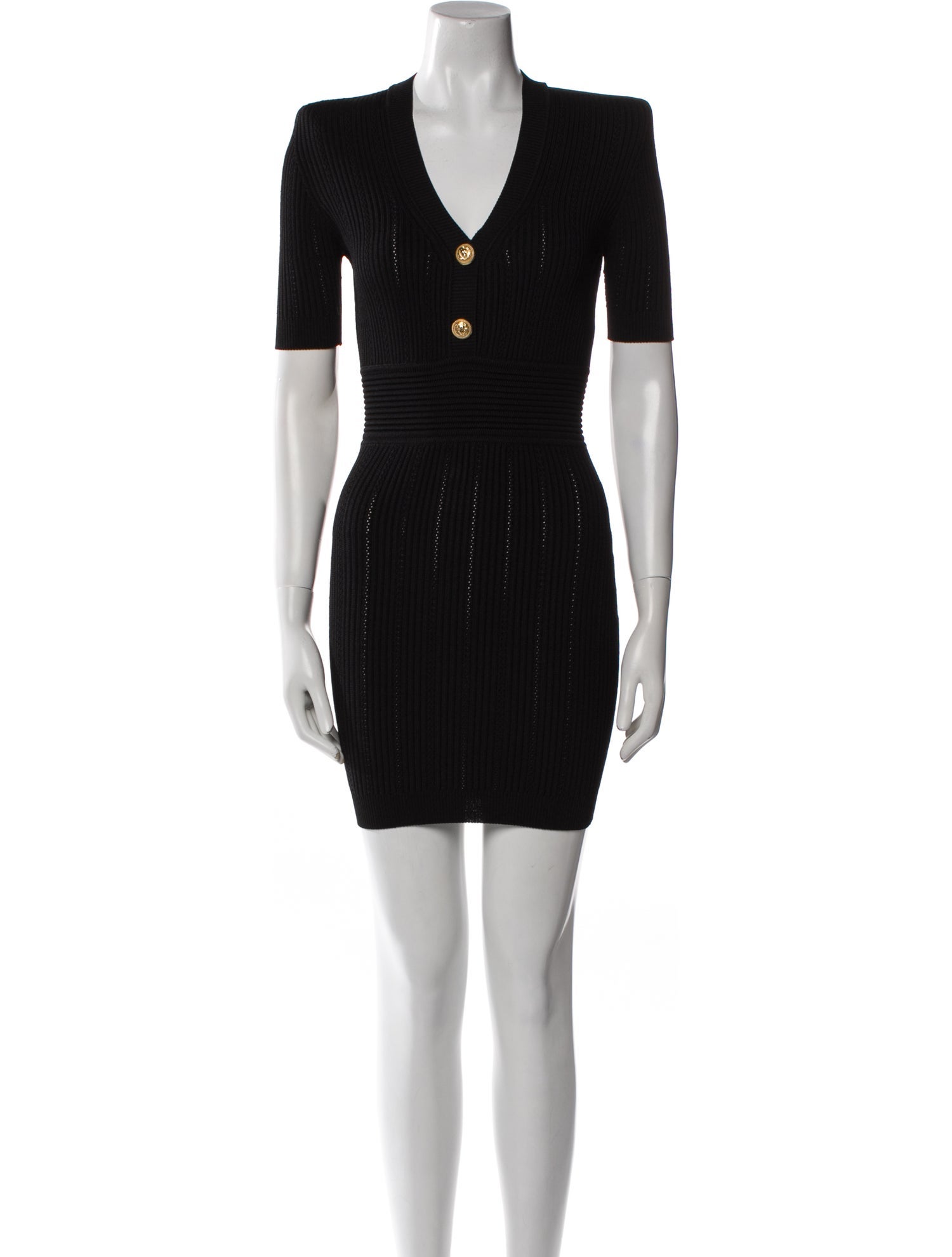 Balmain V-Neck Mini Dress