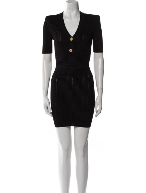 Balmain V-Neck Mini Dress