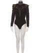 Balmain Mock Neck Long Sleeve Bodysuit
