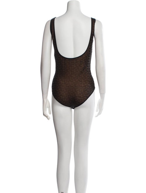 Balmain Square Neckline Sleeveless Bodysuit