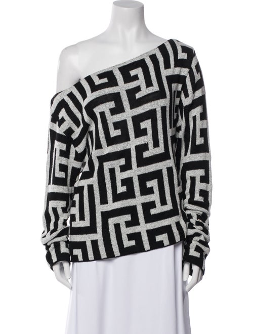 Balmain Printed Open Front Sweater