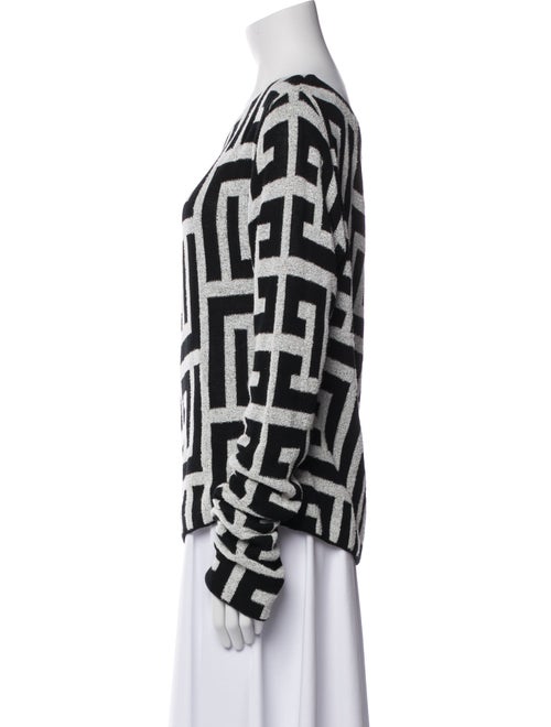 Balmain Printed Open Front Sweater