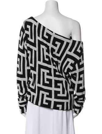 Balmain Printed Open Front Sweater
