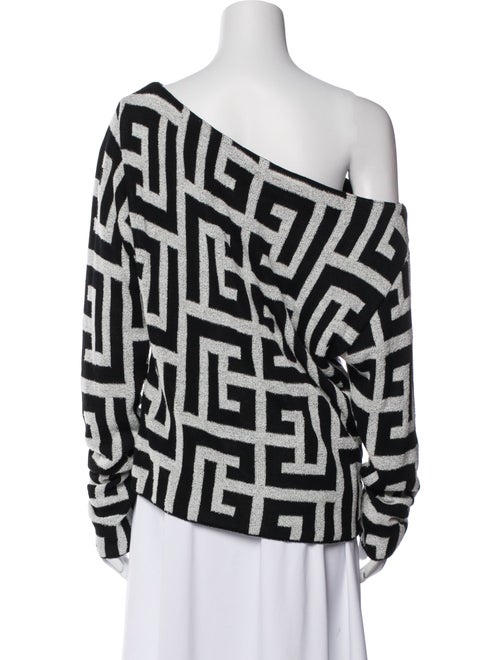 Balmain Printed Open Front Sweater