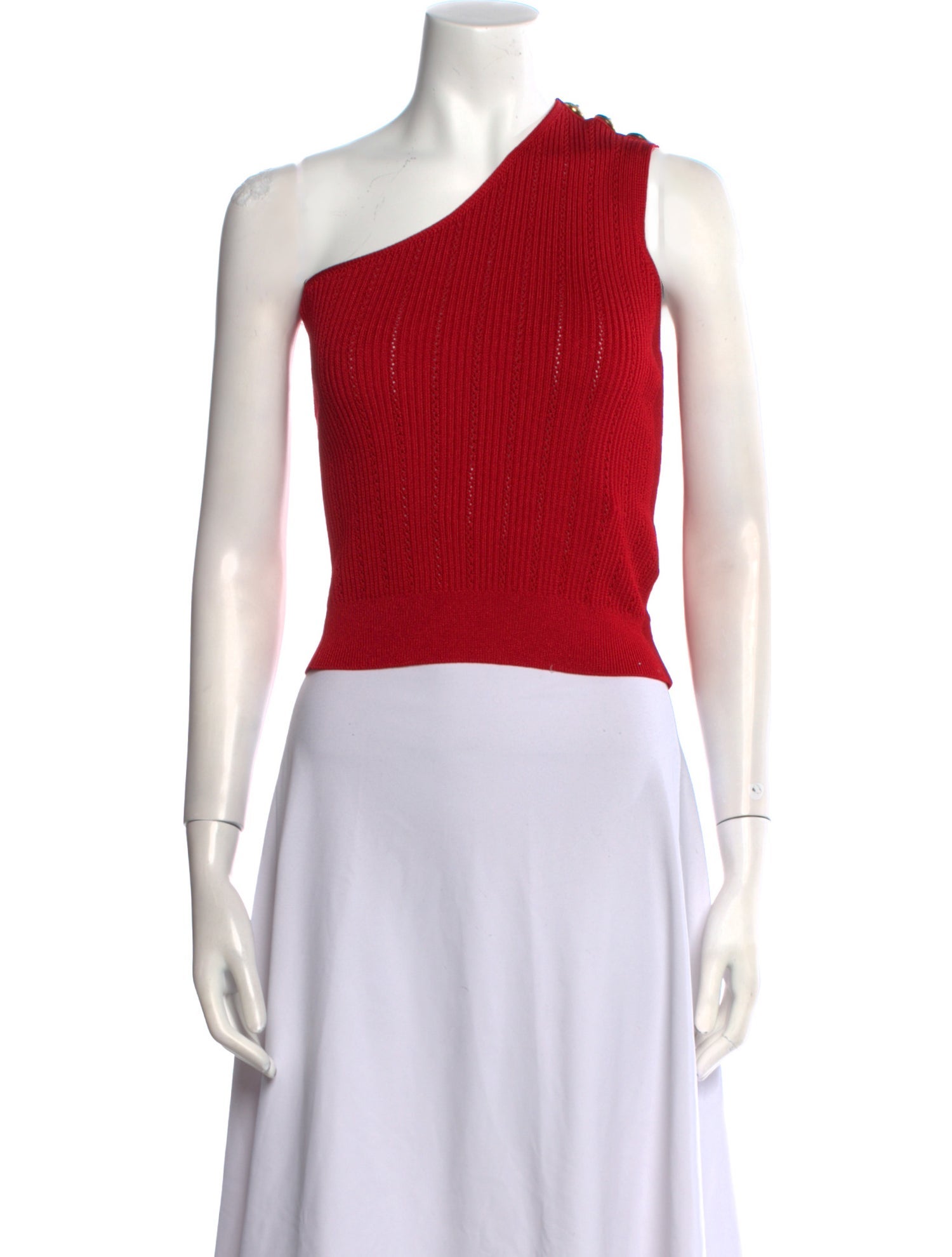 Balmain One-Shoulder Sweater