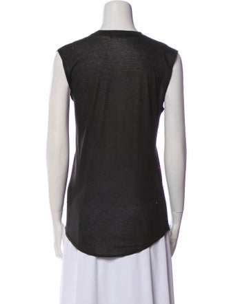 Balmain Printed Crew Neck Top