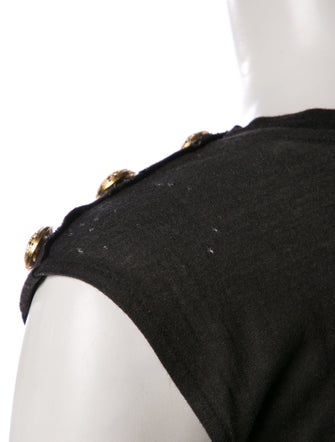 Balmain Printed Crew Neck Top