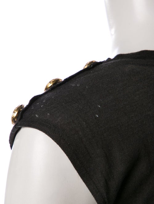 Balmain Printed Crew Neck Top