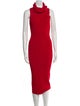 Balmain Turtleneck Midi Length Dress