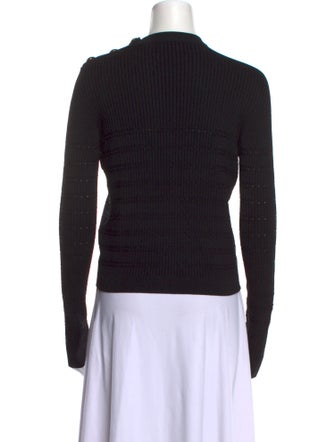 Balmain Mock Neck Long Sleeve Top