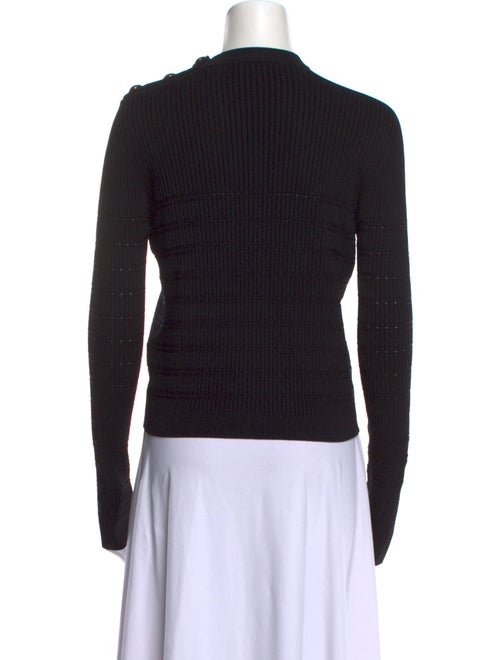 Balmain Mock Neck Long Sleeve Top