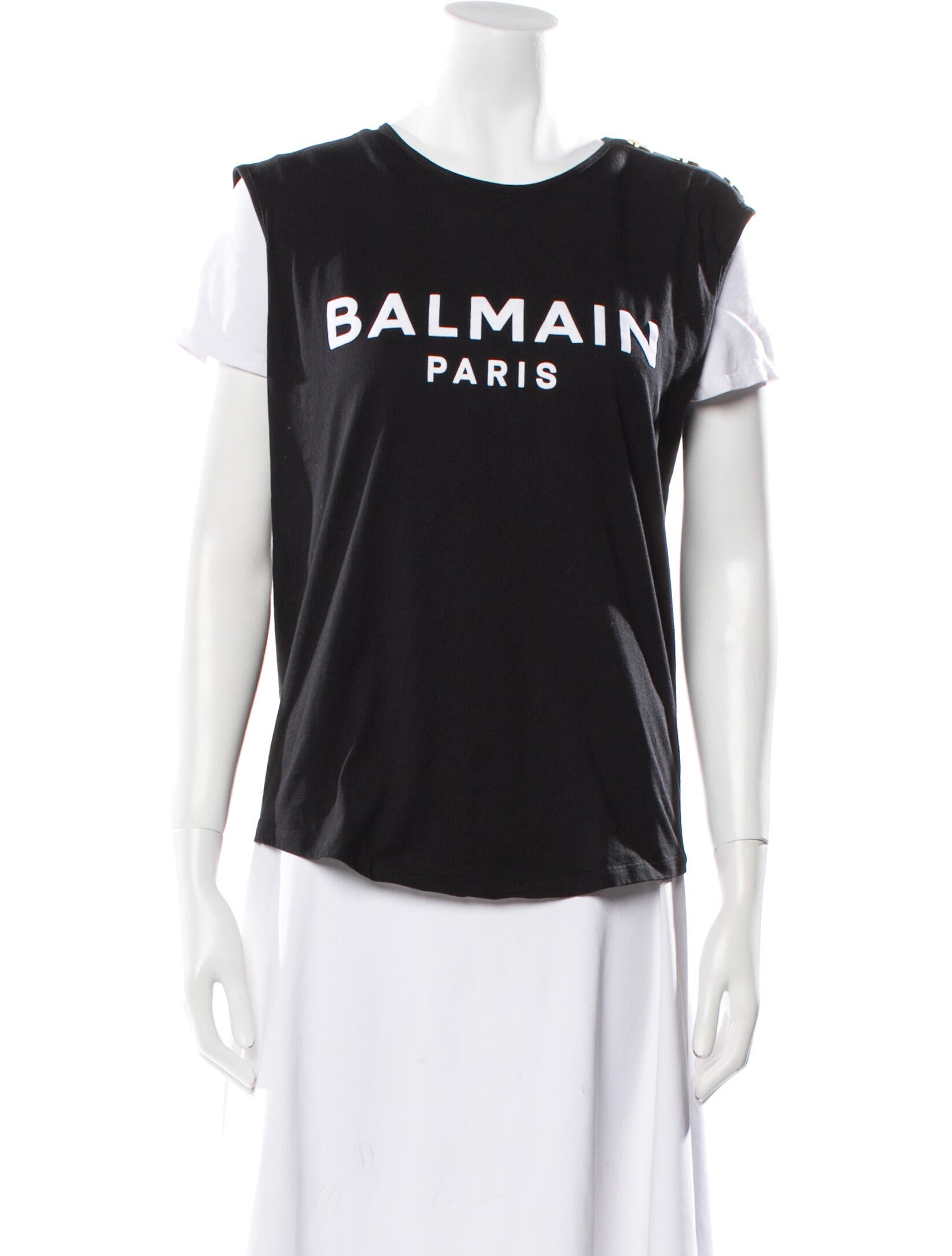 Balmain Graphic Print Crew Neck T-Shirt