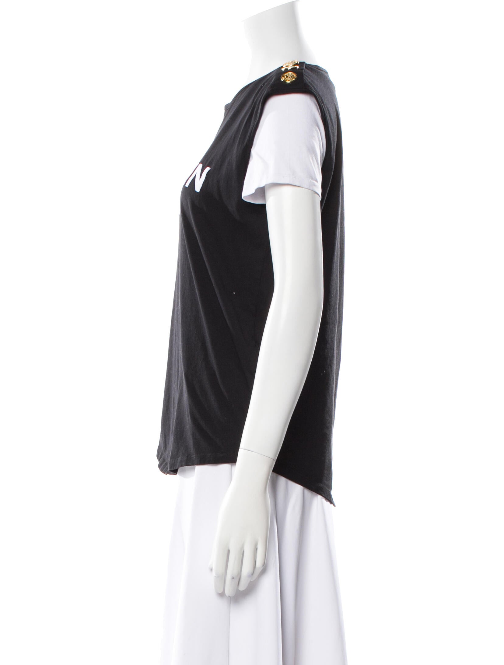 Balmain Graphic Print Crew Neck T-Shirt