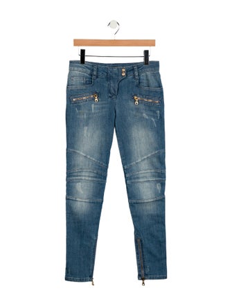 Balmain Mid-Rise Skinny Leg Jeans