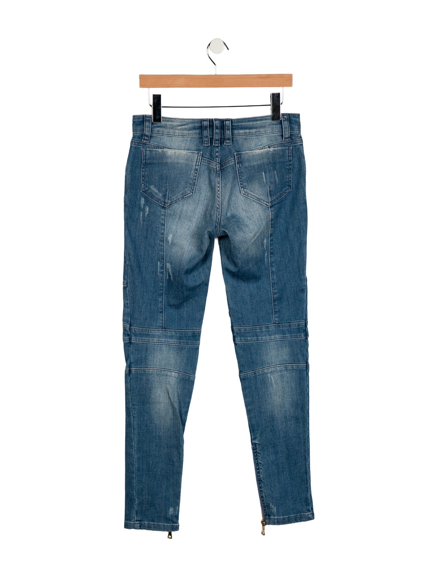 Balmain Mid-Rise Skinny Leg Jeans