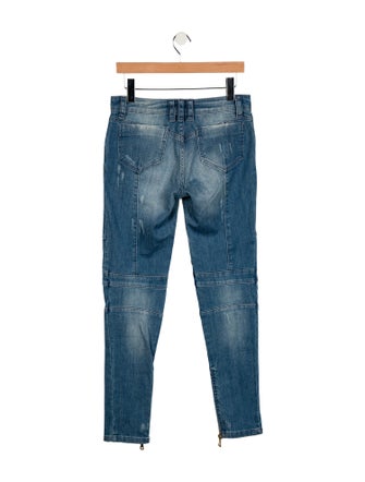 Balmain Mid-Rise Skinny Leg Jeans