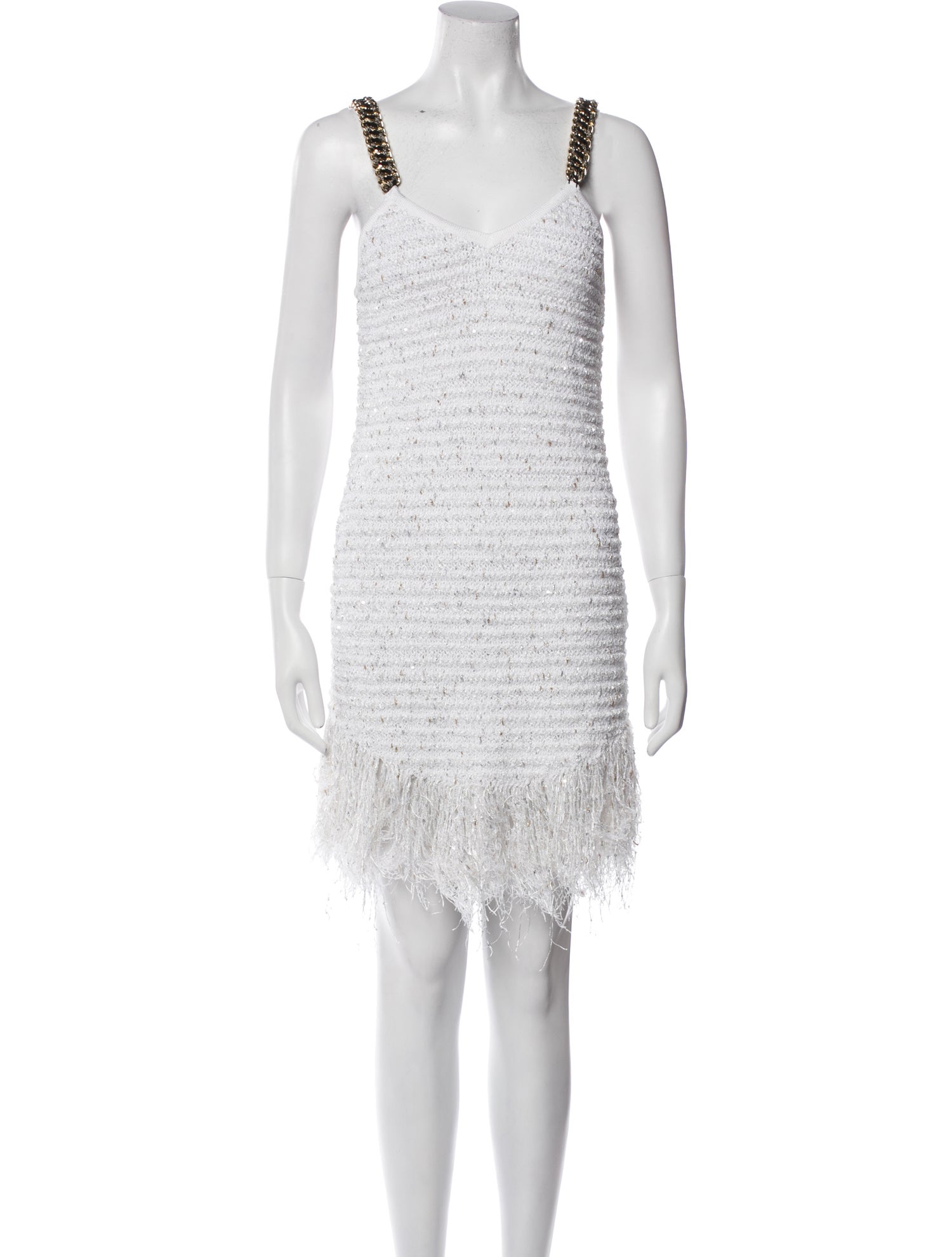 Balmain Scoop Neck Mini Dress