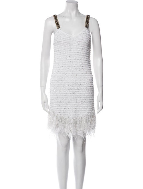 Balmain Scoop Neck Mini Dress