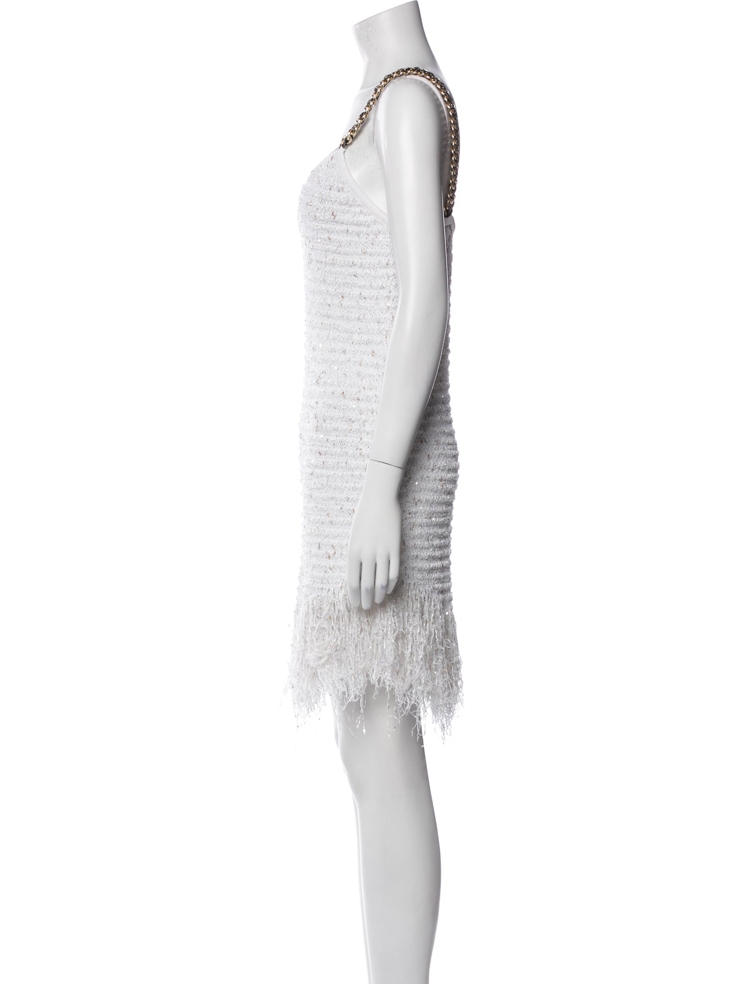 Balmain Scoop Neck Mini Dress