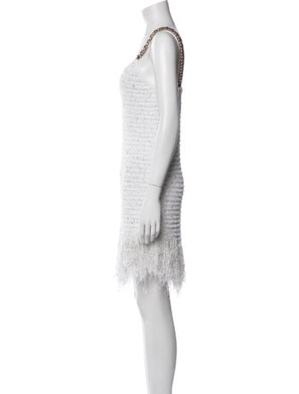 Balmain Scoop Neck Mini Dress