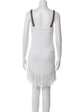 Balmain Scoop Neck Mini Dress