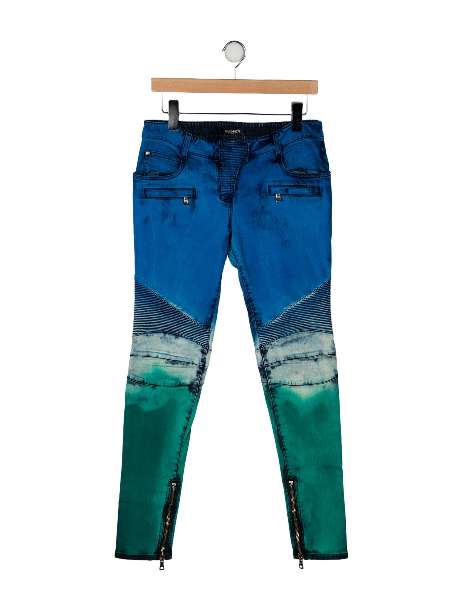 Balmain High-Rise Skinny Leg Jeans