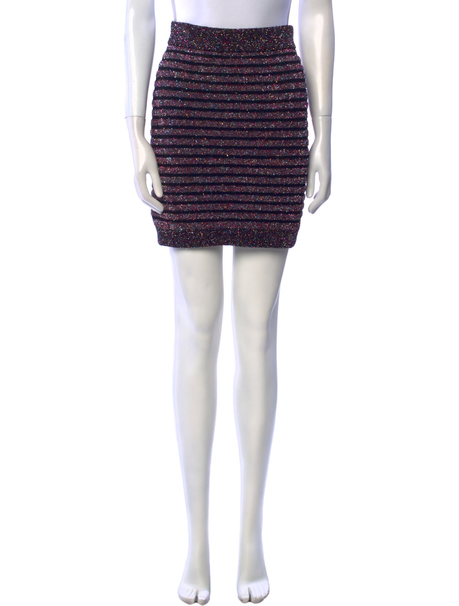 Balmain Striped Mini Skirt w/ Tags