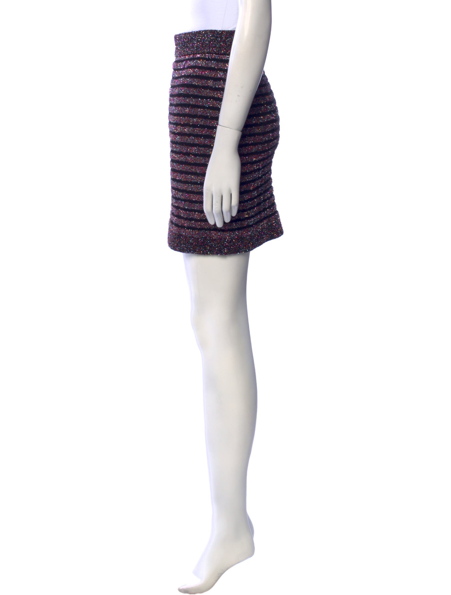 Balmain Striped Mini Skirt w/ Tags