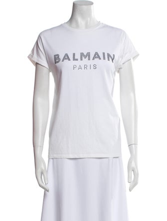 Balmain Graphic Print Crew Neck T-Shirt