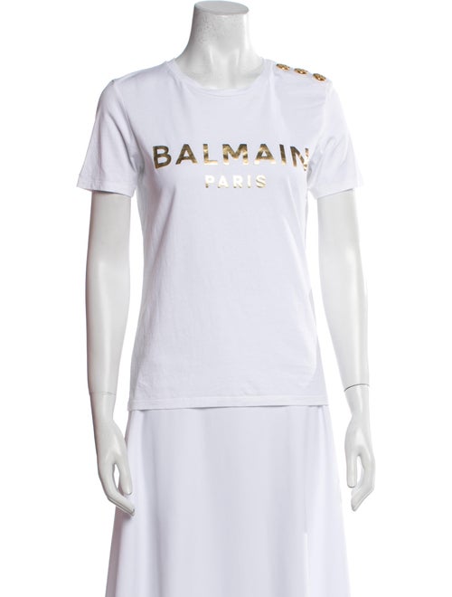 Balmain Graphic Print Crew Neck T-Shirt