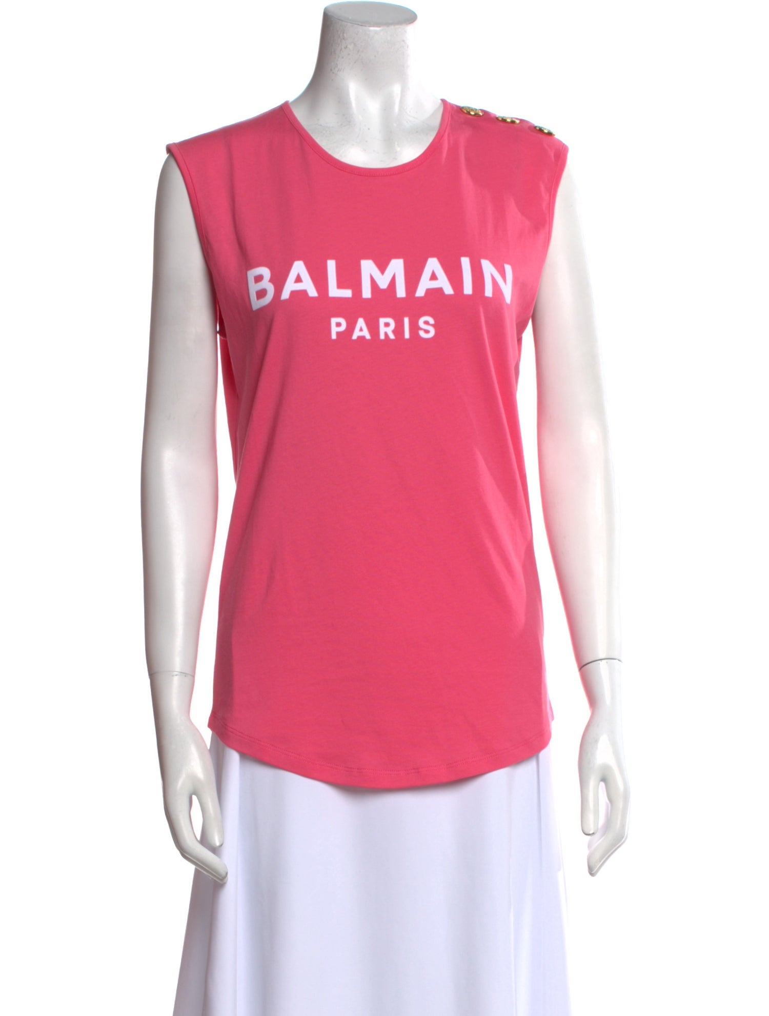 Balmain Graphic Print Crew Neck T-Shirt