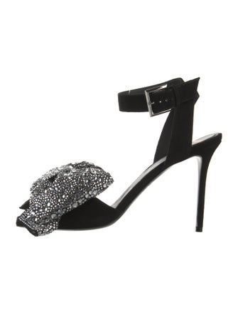 Balmain Suede Bow Accents Sandals