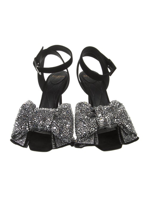 Balmain Suede Bow Accents Sandals
