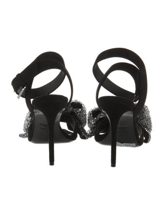 Balmain Suede Bow Accents Sandals