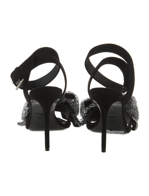 Balmain Suede Bow Accents Sandals
