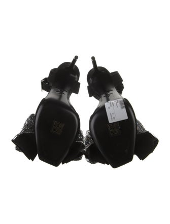 Balmain Suede Bow Accents Sandals