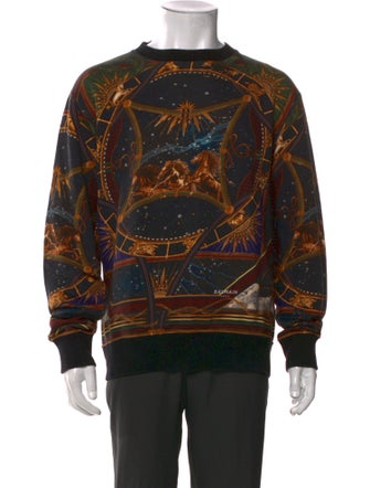 Balmain Printed Crew Neck Sweatshirt