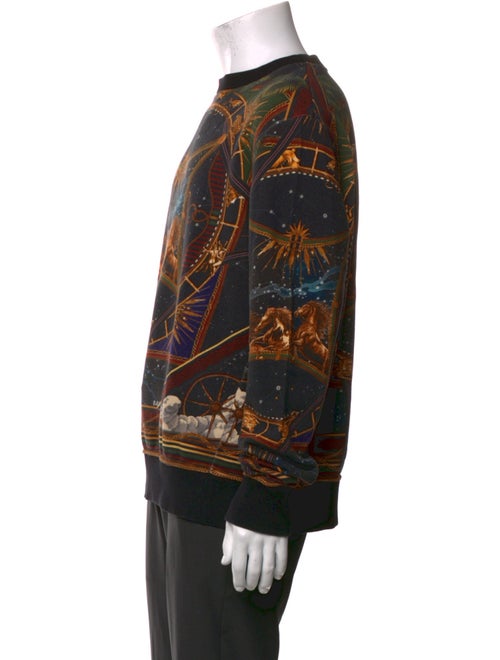 Balmain Printed Crew Neck Sweatshirt