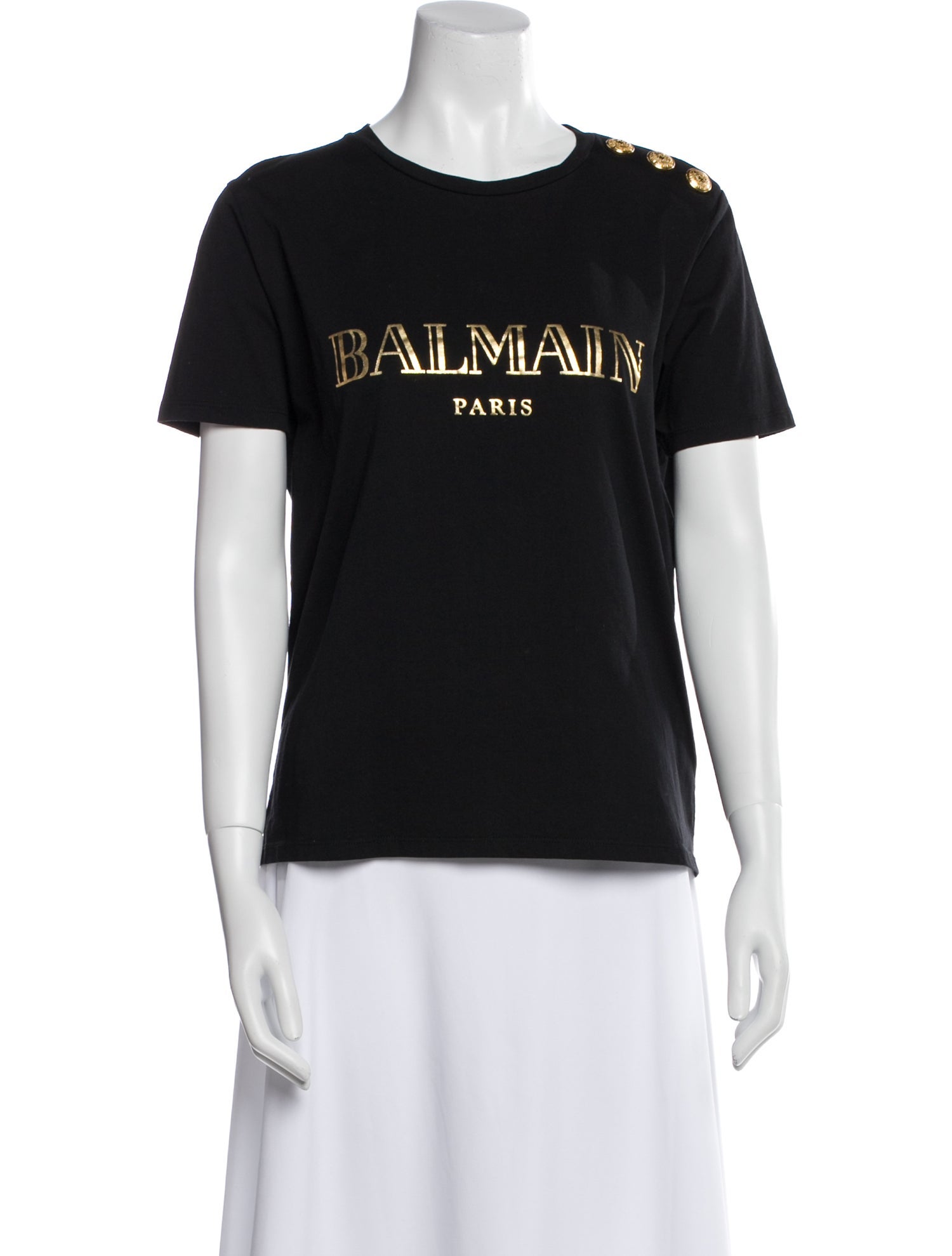 Balmain Graphic Print Crew Neck T-Shirt