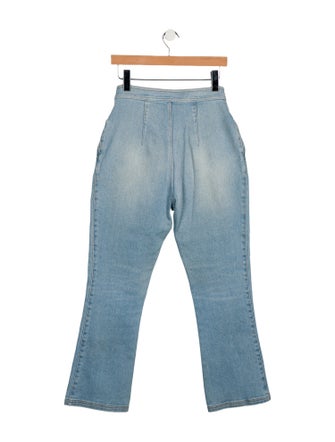 Balmain High-Rise Wide Leg Jeans