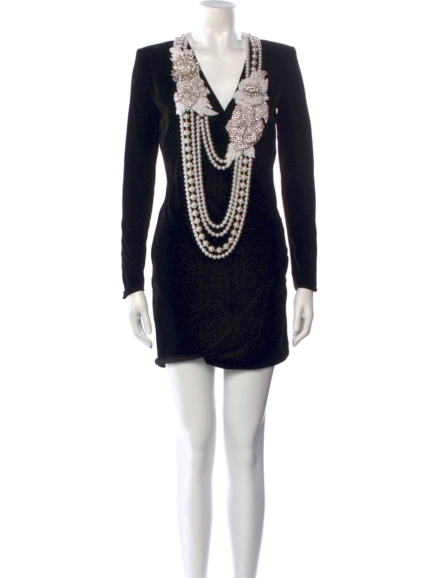 Balmain V-Neck Mini Dress